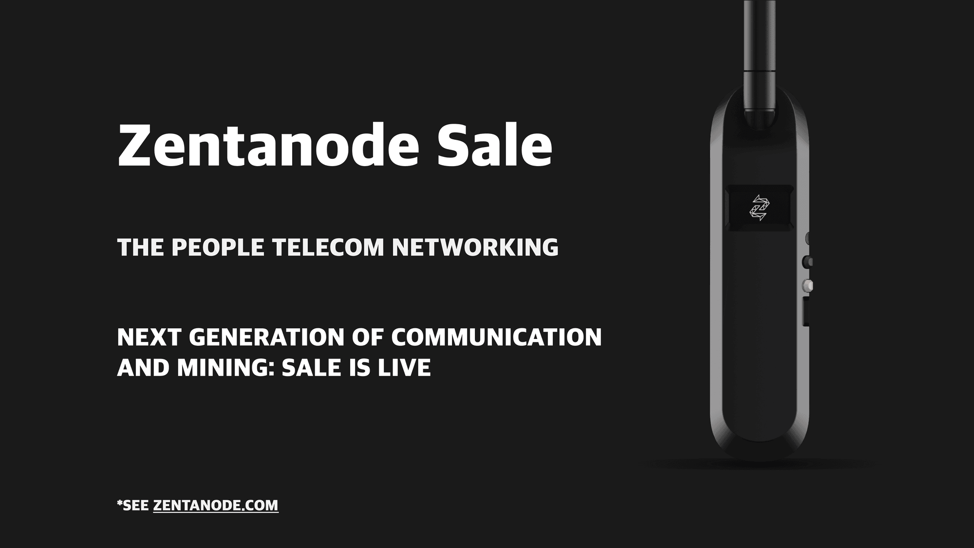 Zentanode editorial cover: Miner Sale is now Live 📡